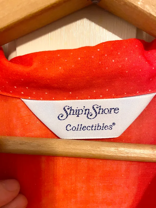 Vintage Ship’n Shore red sheer polka dot blouse Size L - Image 6