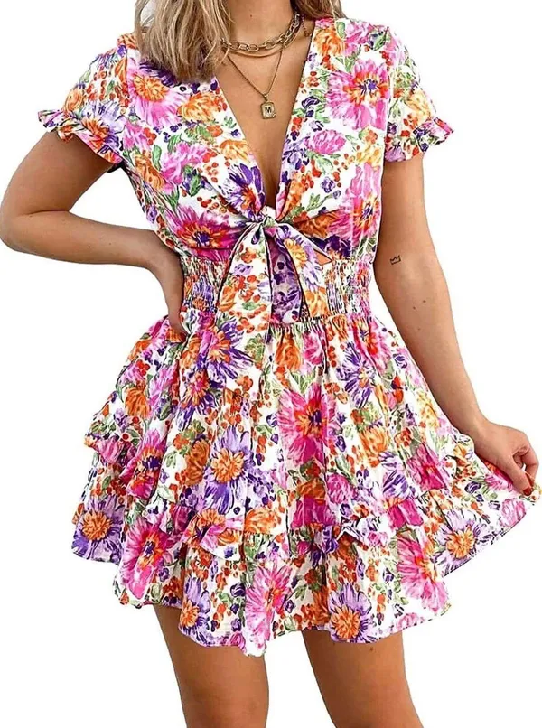 Summer A-Line Floral Sundress - Image 5