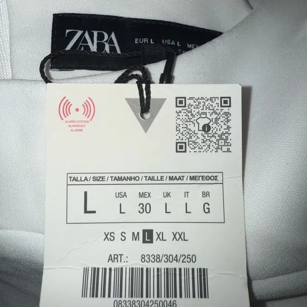 ❗️NWT ZARA White Fitted Midi Dress White Sleeveless Dress, Size L 🔼 - Image 9