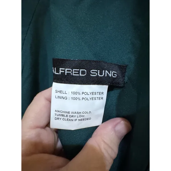 Alfred Sung Satin Twill One Shoulder A-line Pocket Gown Dress D831 Size 10 R - Image 7