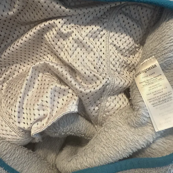 Patagonia Fleece‎ Jacket Womens Small Gray/Teal Polartec ReTool Snap-T Pullover - Image 6