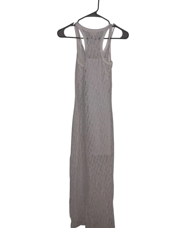 Aerie White Lace Midi Dress - Image 4
