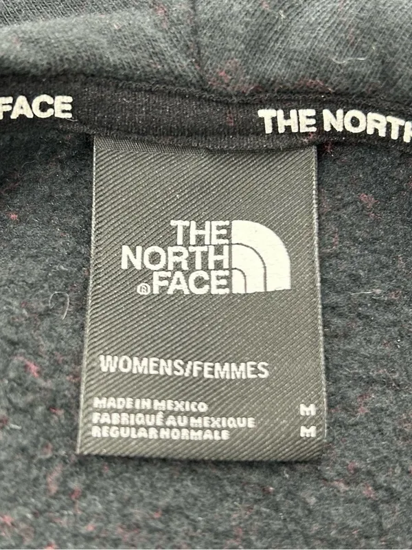 The North Face Women’s M Red Black Fleece Logo Hoodie Pullover NF0A3X75 - Image 2