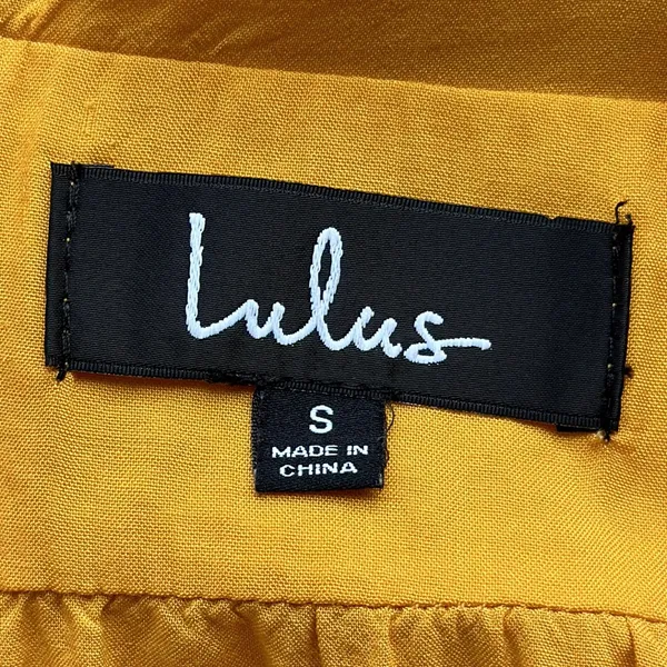 Lulus Open Back Golden Yellow Long Maxi Dress with Flutter Sleeves size S - Image 15