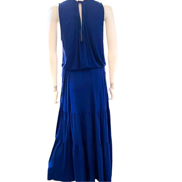 Tommy Bahama Slub Knit Blue Sapphire Maxi Dress Women’s Size Medium - Image 8