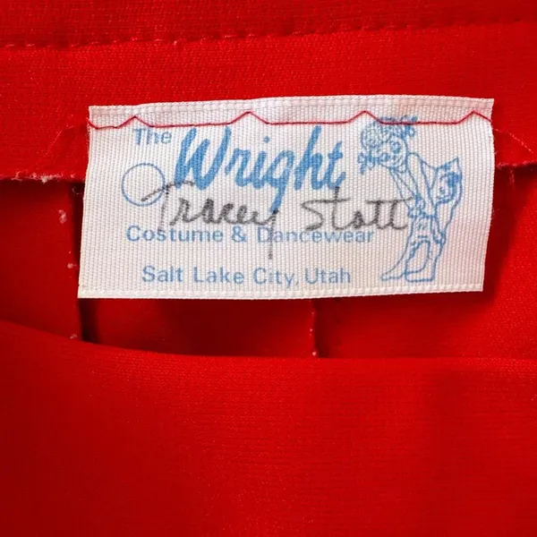 Vintage ‘90s The Wright Costume & Dancewear Red Pleated Cheerleading Skirt - Image 8
