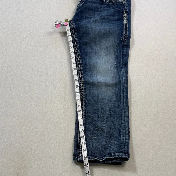Rock Revival Blue Straight Leg Jeans - Image 7