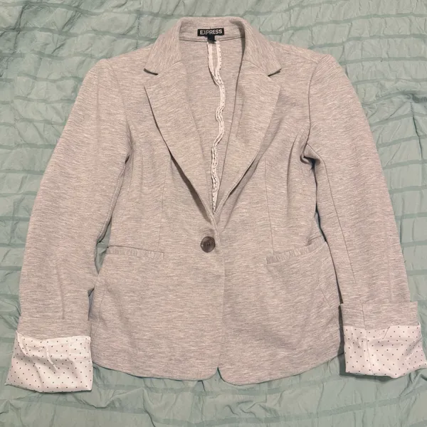 Express Light Grey Fitted Single Button Blazer Size XS - NWOT - Image 4