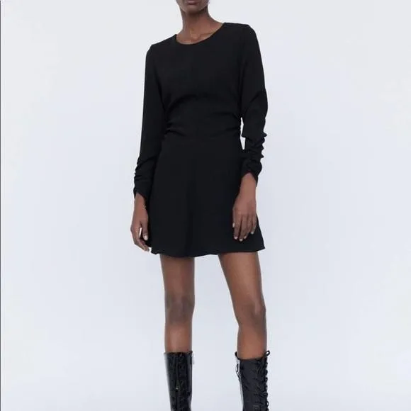 Zara mini dress with ruching - Image 2