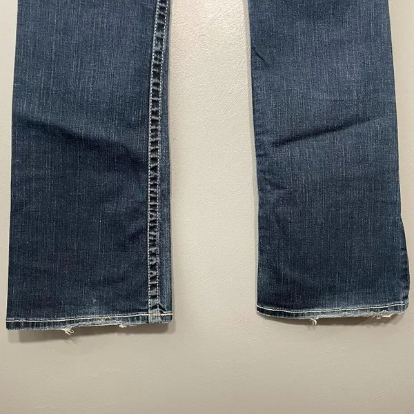 Buckle BKE Denim Kate Jeans Size 28X31.5 Whiskered Blue Western Bootcut Low Rise Y2K - Image 6