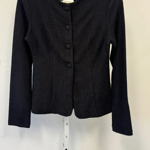 NWT H&M Black Textured Knit Button Front Jacket Cardigan Size Small‎ Classic - Image 4