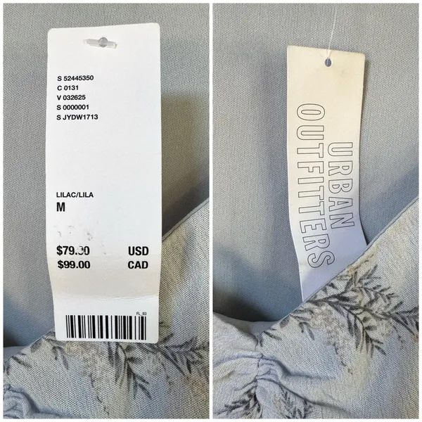 NWT Urban Outfitters UO KerriAnn lilac floral wide leg jumpsuit feminine Sz M - Image 6