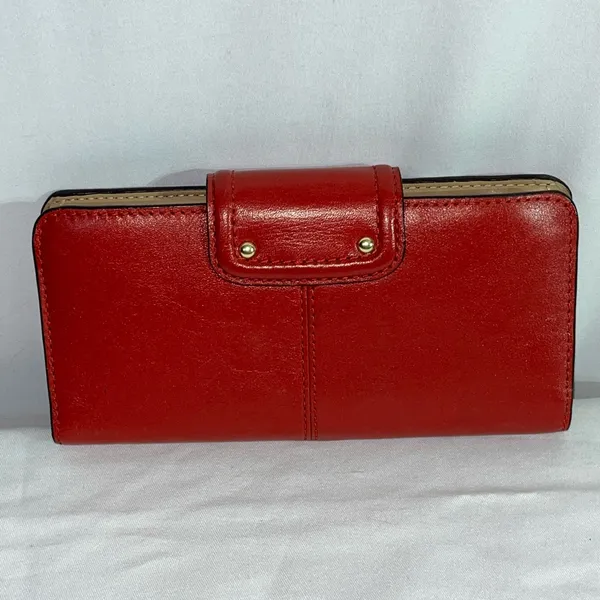 Coach vintage, leather wallet RED - Image 3