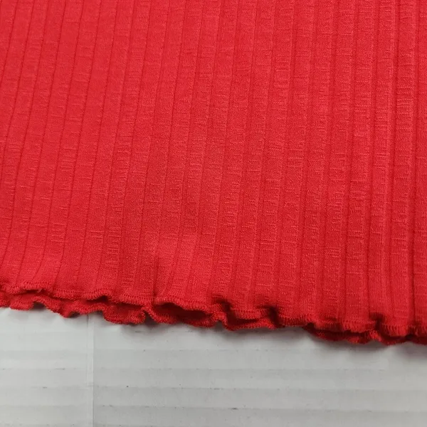 Billabong Easy Waves Pants Ribbed Wide Leg Cropped Red Coral Size L - Image 11