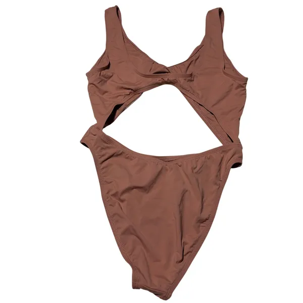 Dippin Daisy Swimwear Brown Tan One-Piece Swimsuit Womens| Size Medium - Image 5