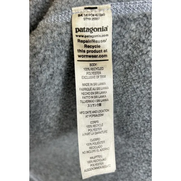 Patagonia Fleece Vest Womens XS Better Sweater Full Zip Hiking Outdoor Gray Blue - Image 8