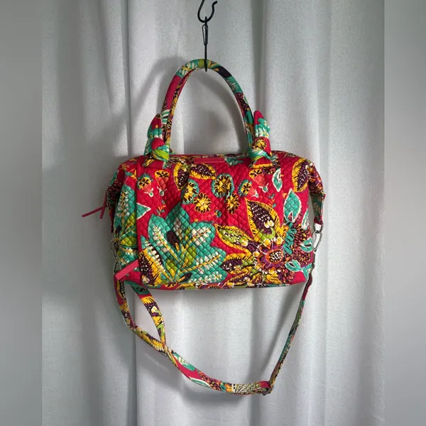 NEW Vera Bradley Hadley Rumba Quilted‎ Satchel Bag Tote Purse NWT - Image 5