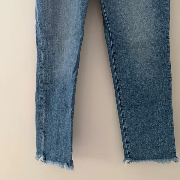 Madewell The Perfect Vintage Jean High Rise Raw Hem Blue Women 28 - Image 2