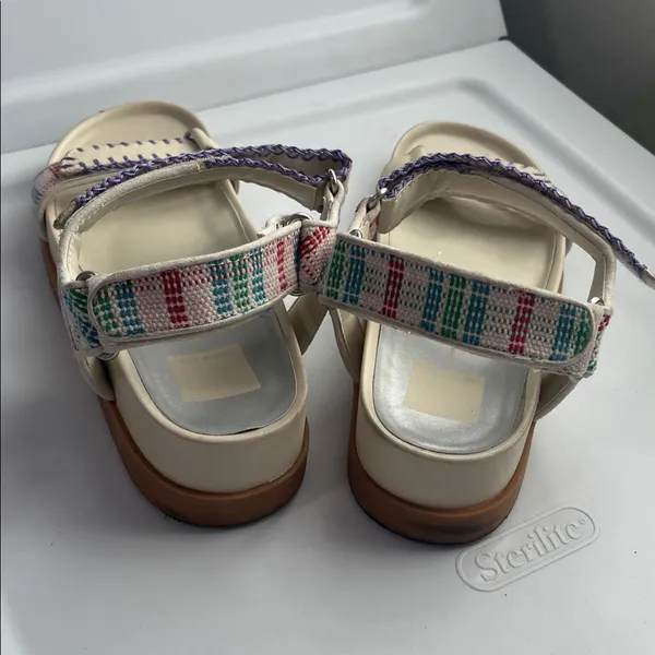 Dolce Vita Senora Stitched Sandals Ivory Multi Nubuck (Sz 9) - Image 3