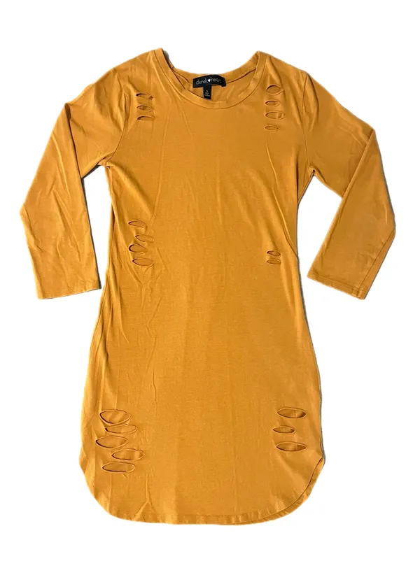 🧡 Derek Heart Golden Orange Bodycon Dress - Image 2