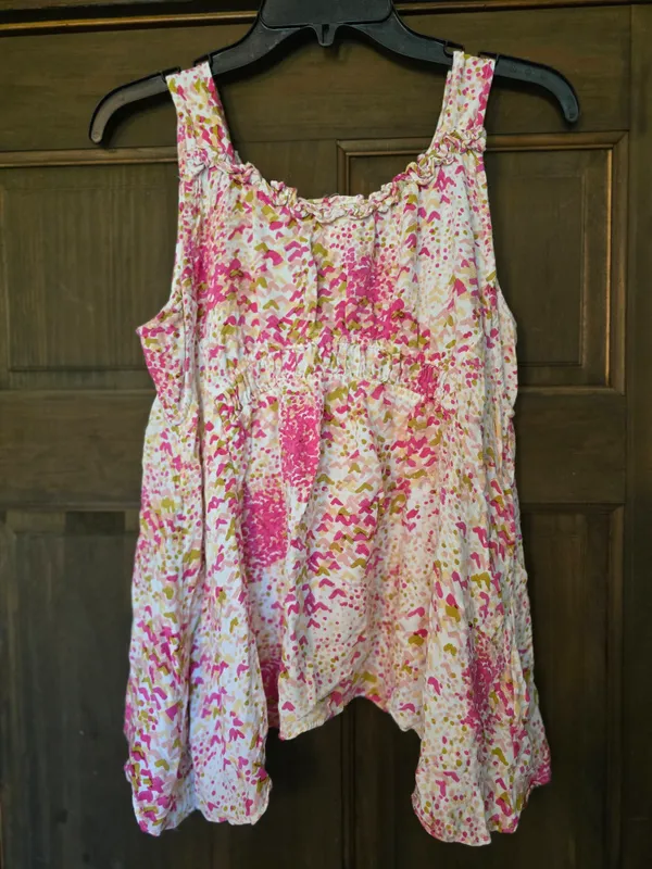 O Maeve Pink Floral Ruffle-Trim Camisole Small - Image 6