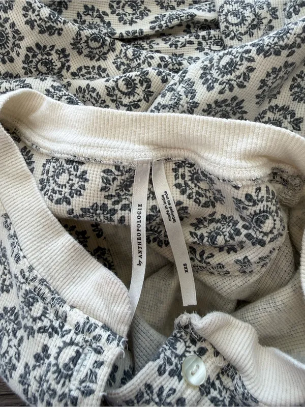 By Anthropologie‎ Waffle-Knit Pajama Set xxs - Image 7