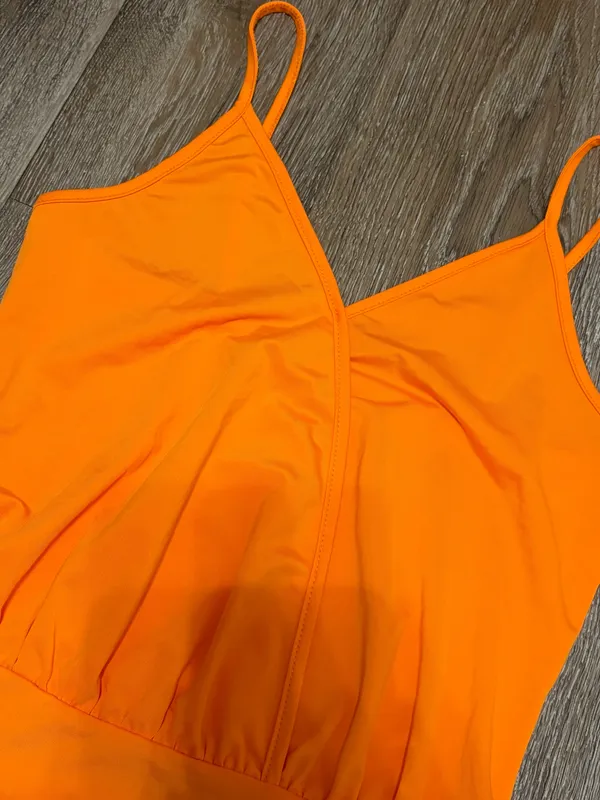 SheIn Orange Cinched Boutique Tank Top - Image 2