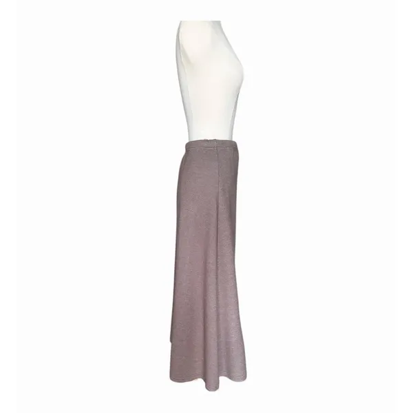 OGL Timeless Flared Maxi Skirt Heather Brown Drawstring Waist XS NWT - Image 4