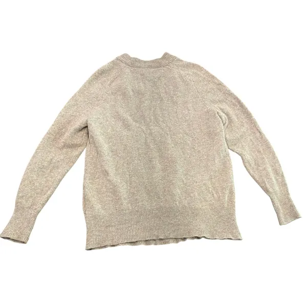 Madewell Vneck Gray Long Sleeve 100% Merino Wool Size‎ Small Fair Trade Factory - Image 2
