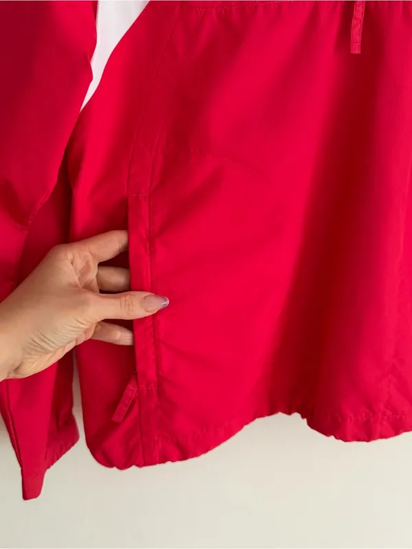 Vintage 2008 Nike Golf NikeFIT Storm Windbreaker Pullover Jacket Red White M - Image 4