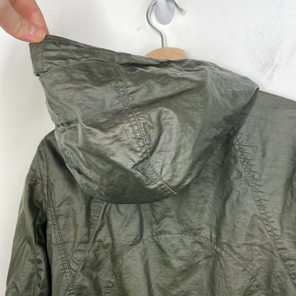 G-STAR RAW Women's Parka Jacket Hooded Black Cotton Pockets Zip size Small - Image 8