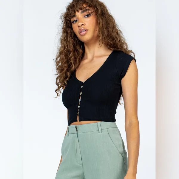 Princess Polly Indica Top in Black Size 0 New with tag - Image 2