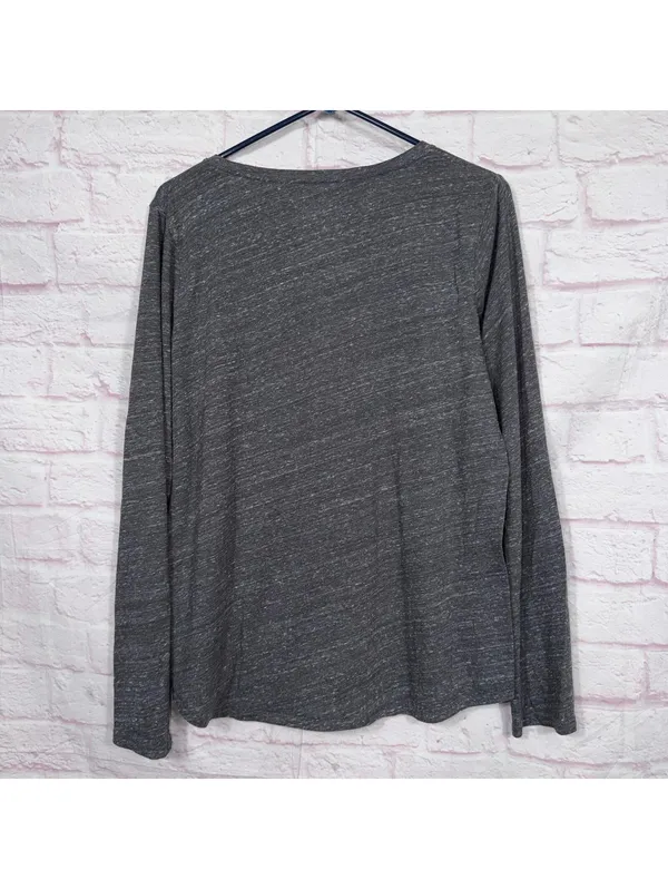 Sonoma The Everyday Tee Women’s Large Gray Long Sleeve Casual Basic Top - Image 6