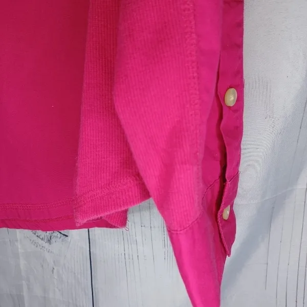 Converse One Star Bright Pink Y2K Retro Casual Utility Camp Button-Up Shirt - Image 13