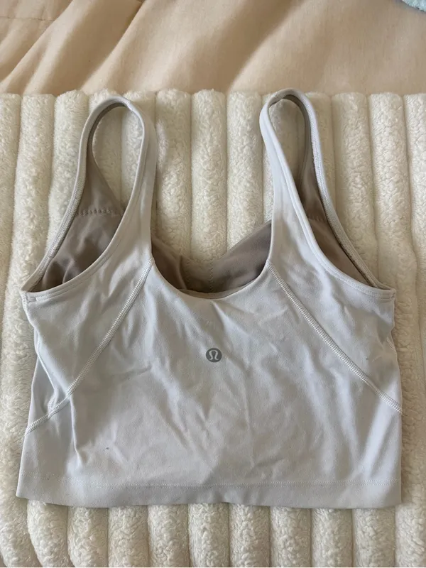 lululemon athletica white V-Neck Crop tank - Image 3