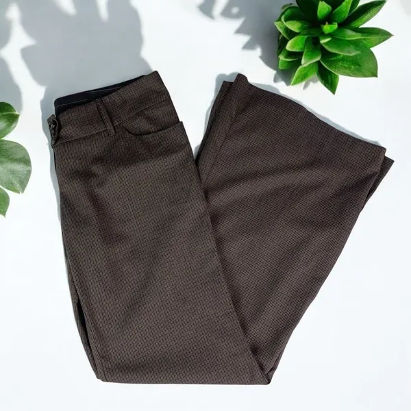 Maria Bianca Nero 🆕 Mariagrazia Panizzi Plaid Wide Leg Flare Pants Made in Italy - Image 4