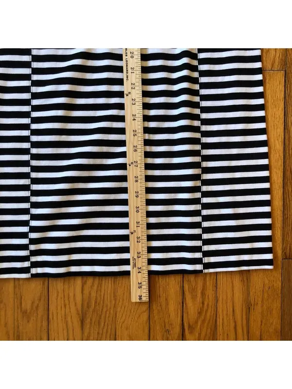 J. Crew NWOT Women's Short Sleeve Black White Striped Cotton Tunic Dress Size S - Image 5