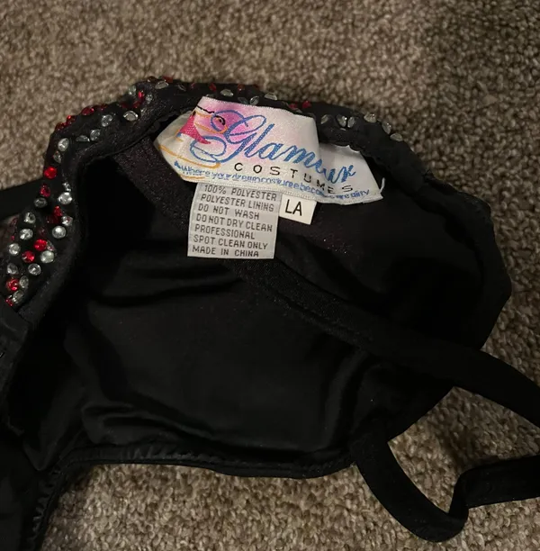 Black Red and White Jazz Dance Costume Size L - Image 3
