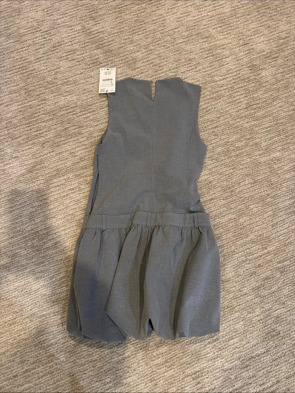 Zara Gray Sleeveless Bubble Hem Dress - Image 3