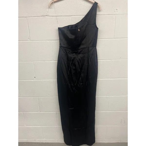 NWT Nookie Sz M Virtue Black One Shoulder Thigh High Slit Evening Cocktail Gown - Image 5
