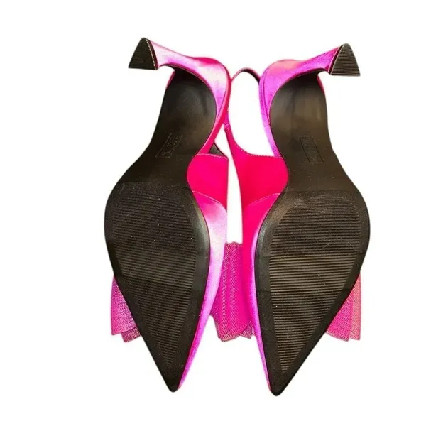 Wild Pair Pink Slingback Bow Shoe/Pumps(Size 8.5M) - Image 7