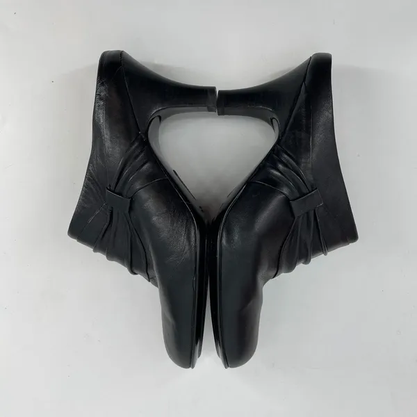 Sofft Black Leather‎ Heeled Mules Size 9M Dressy Slip On Heels Comfort - Image 6