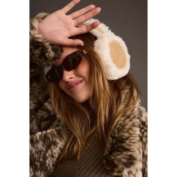 12th Tribe Crystal Ivory Faux Fur Ear Muffs Size O/SO/S - Image 2