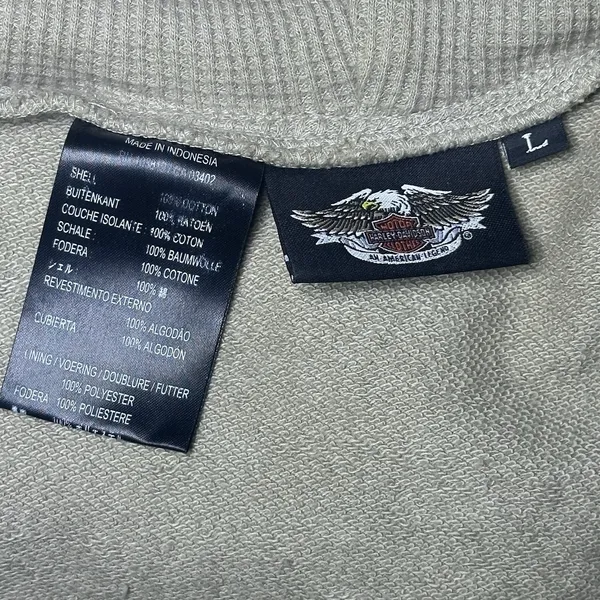 Harley Davidson Women's Full Zip Sleeveless Hoodie Vest Beige‎ Size Large - Image 7