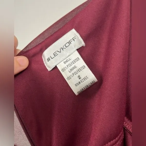 NWT Bill Levkoff Bridesmaid Dress Style 7006 in The Color Wine 2 Prom Wedding - Image 8