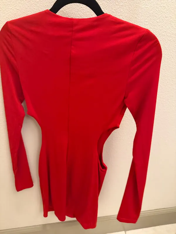 Red Cut Out Dress - Image 3