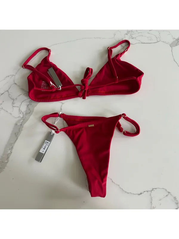gooseberry intimates so chic bikini Tanga Set Red - Image 7