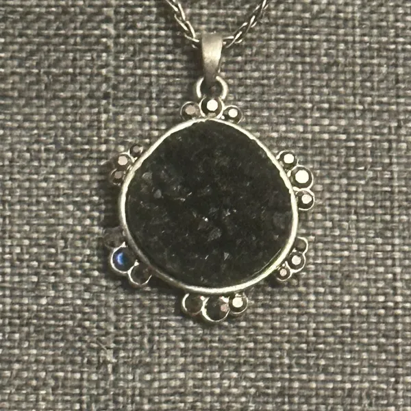 Lucky Brand Black Druzy Stone Pendant Necklace - Image 6