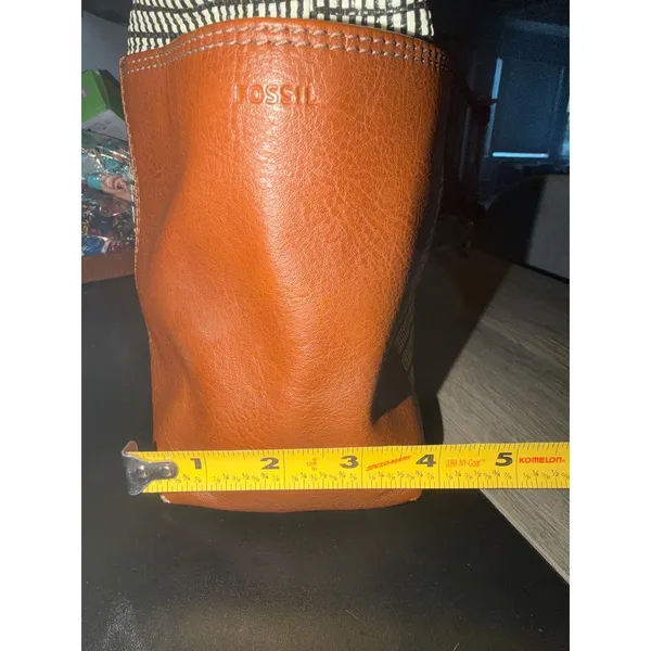 Fossil purse brown‎ black white - Image 10