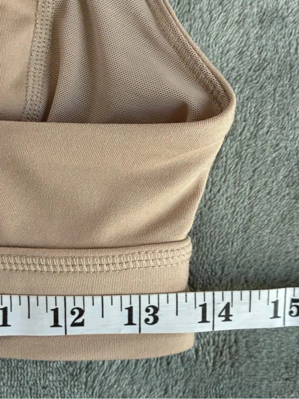 Free People Free Movement sport bra tan yoga Pilates gym activewear training M - Image 5
